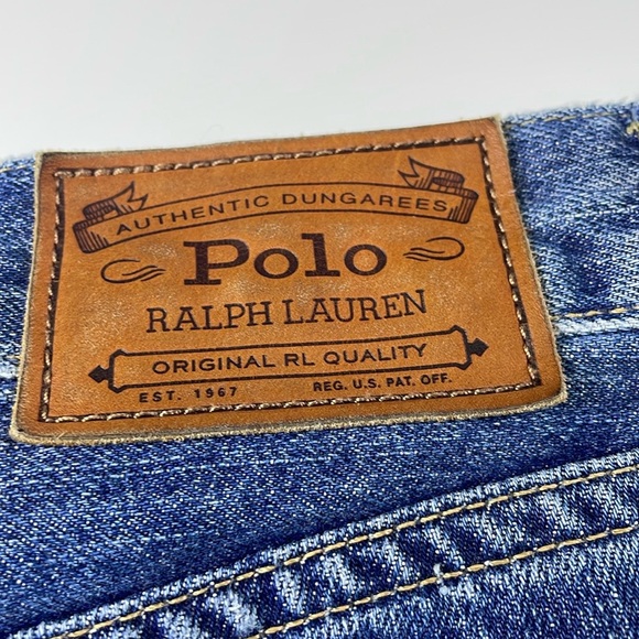 Polo Ralph Lauren Distressed Crosby Denim Shorts Size 25 Mid Rise Raw Hem cotton - Picture 6 of 14